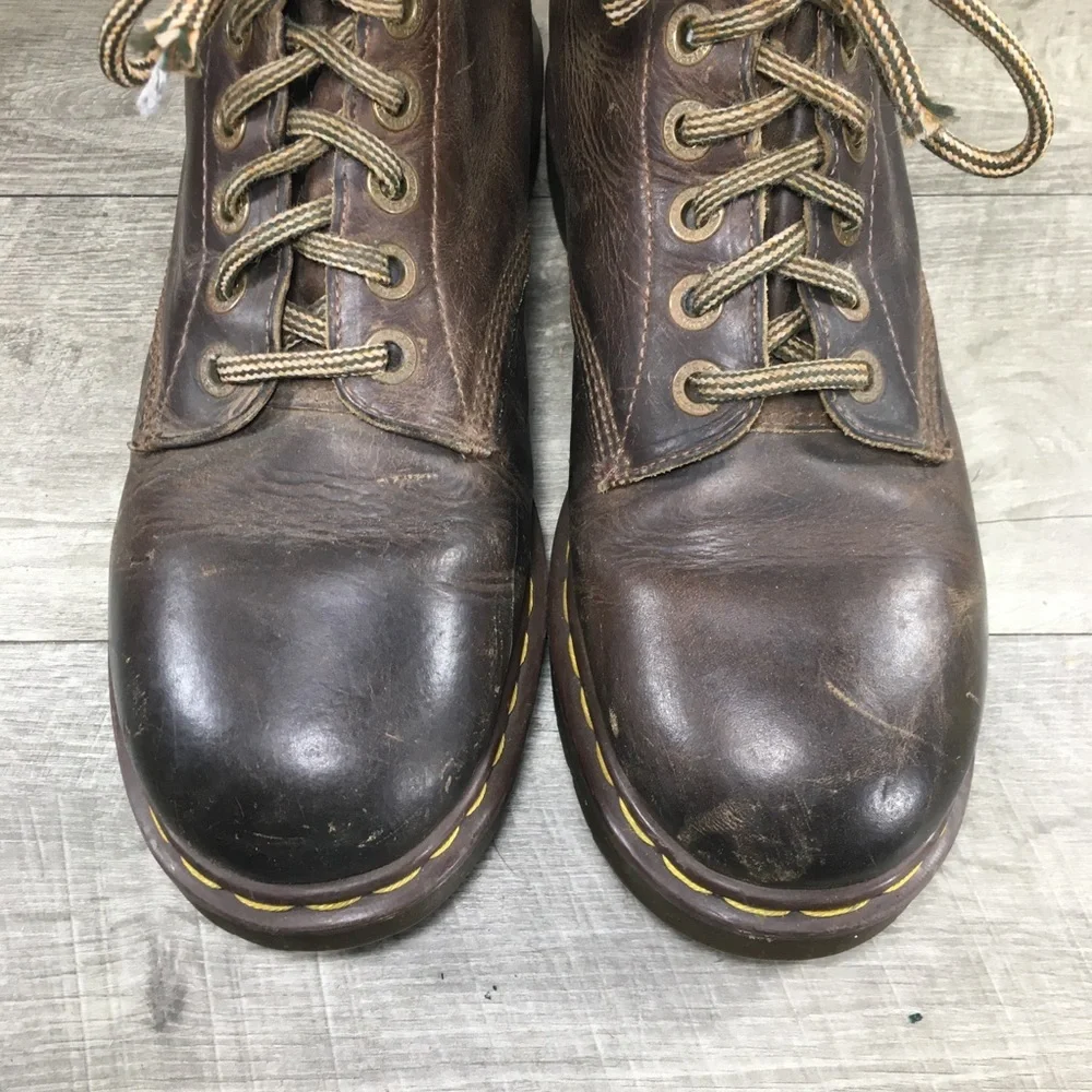 Vintage Dr. Martens 1460 Ben Crazy Horse England Leather Combat Men Boots Size 9